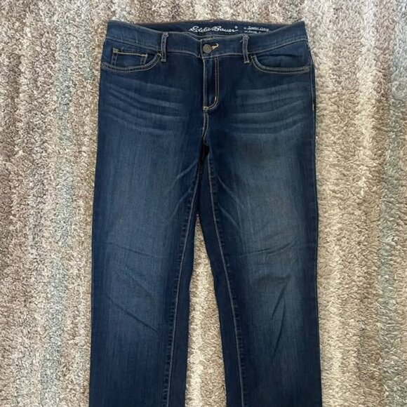 Eddie Bauer Curvy Slim Straight Stretchy Jeans Sz 10 Women's - Picture 1 of 4